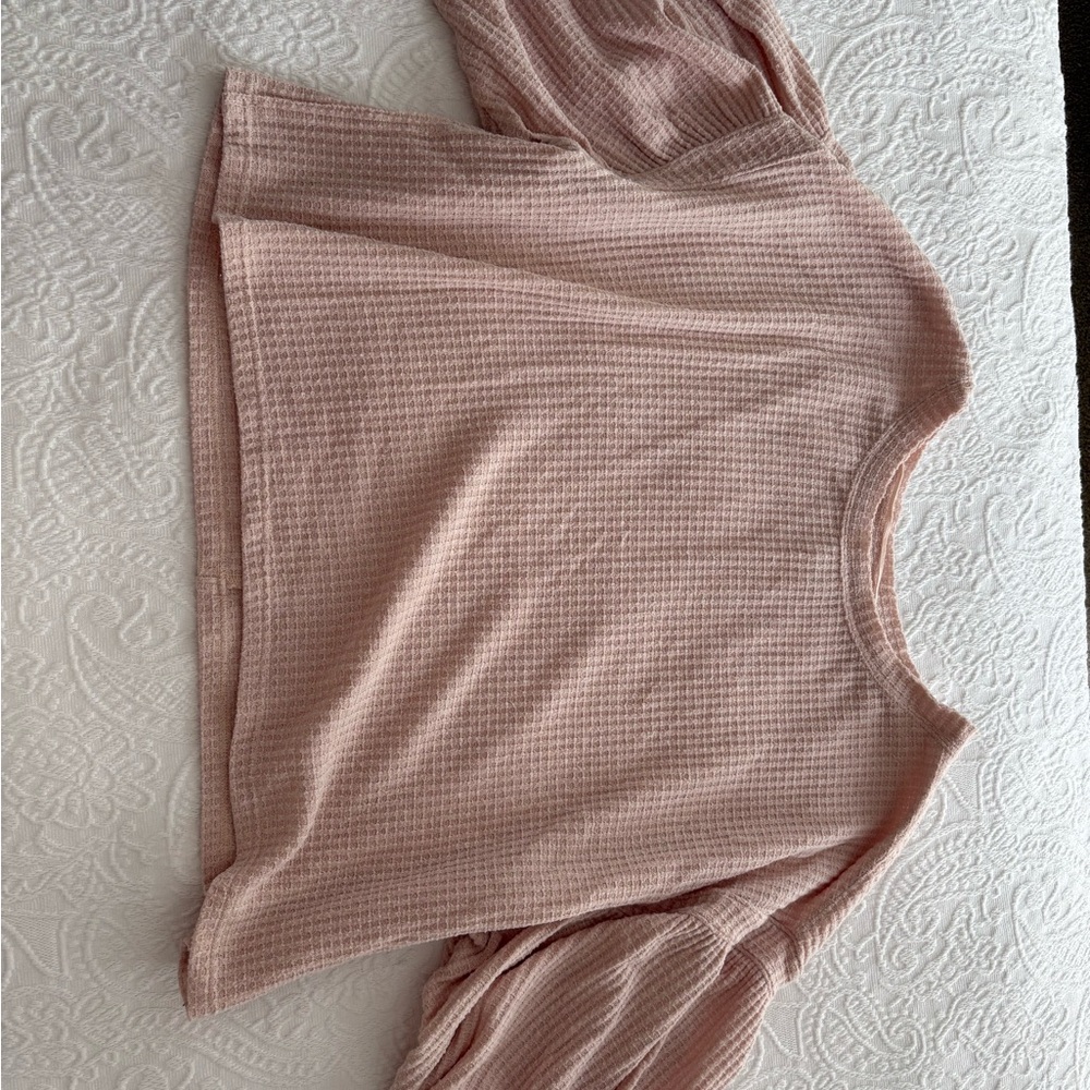 We The Free Blush Waffle Knit Top